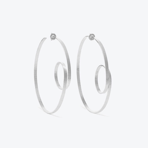 White gold earrings