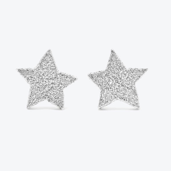 White gold earrings